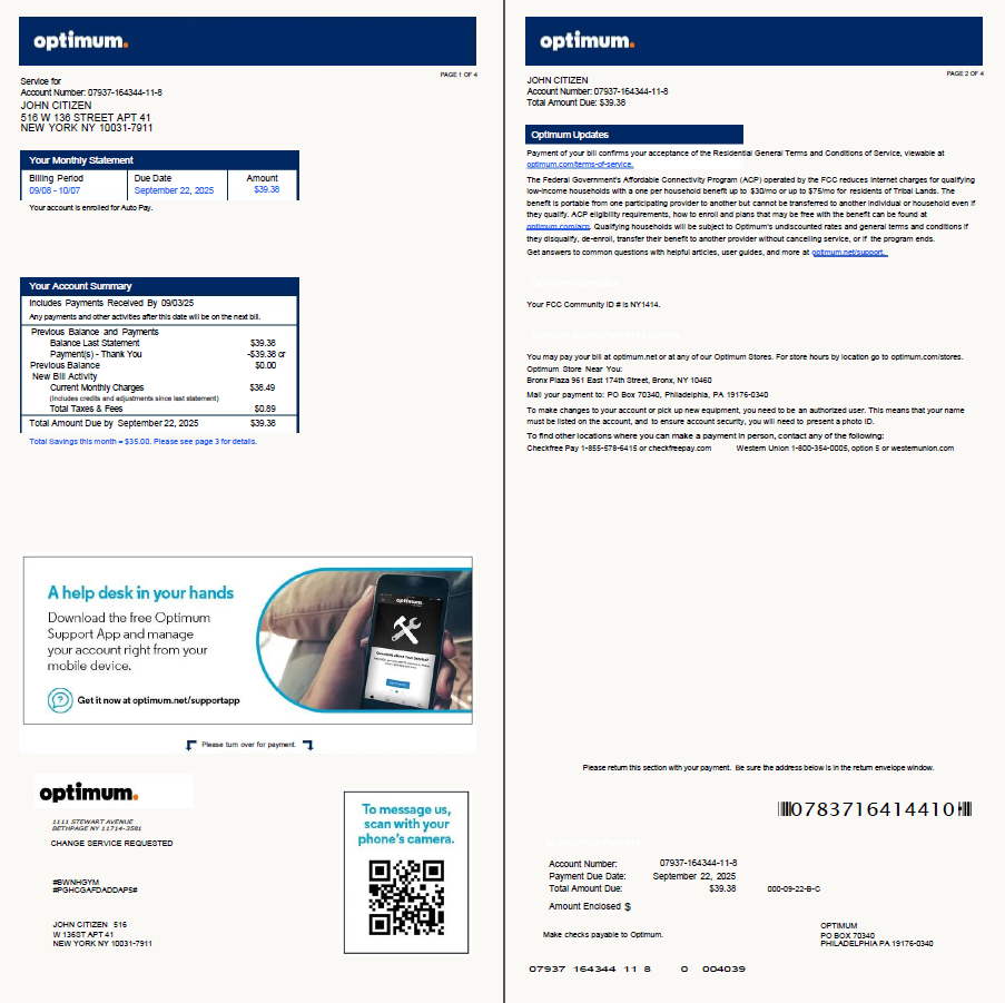  Minol USA business utility bill 